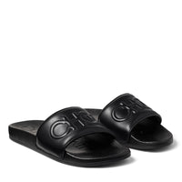 Sandales Azari en cuir avec logo Choo embossé - Black