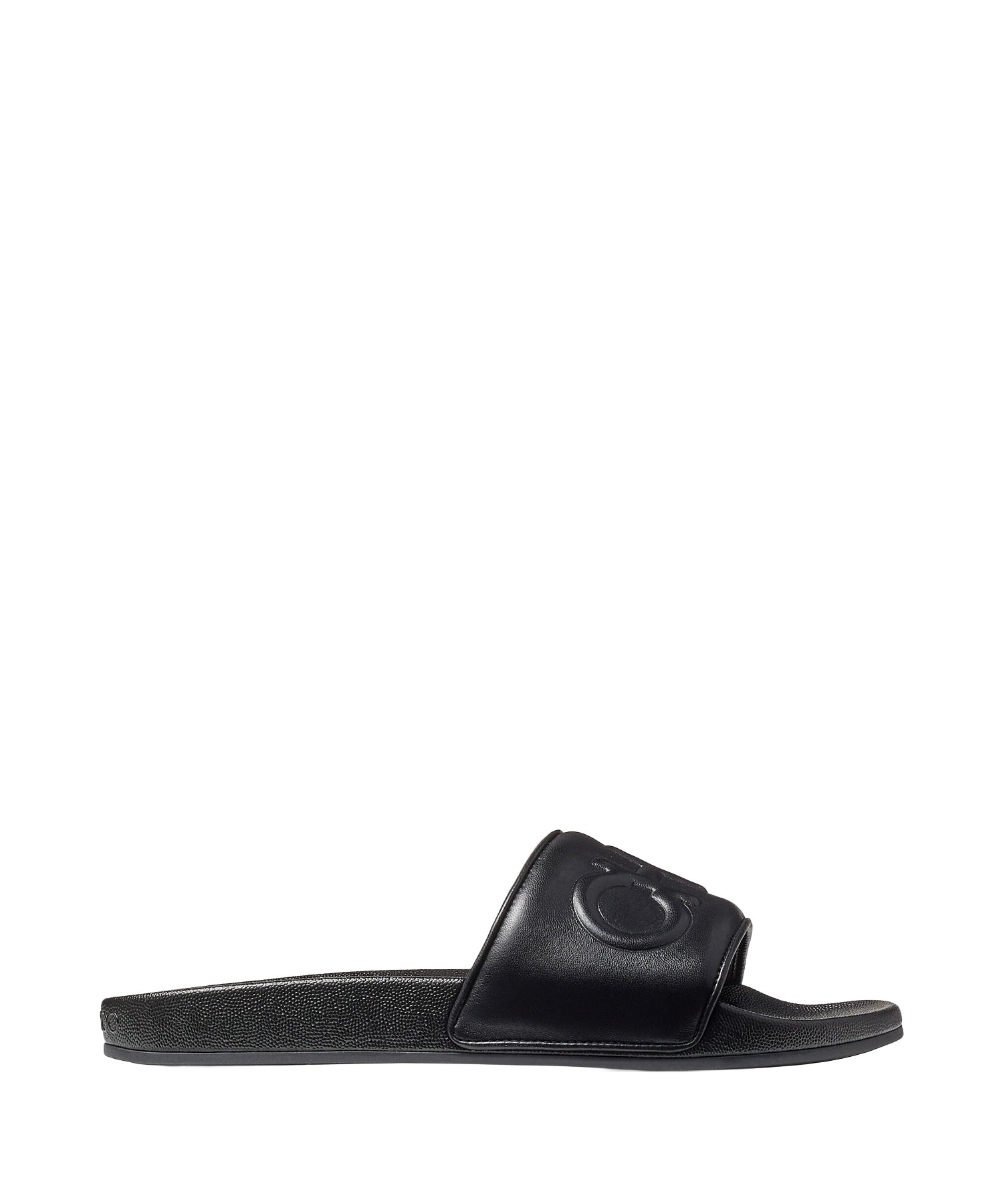 Sandales Azari en cuir avec logo Choo embossé - Black