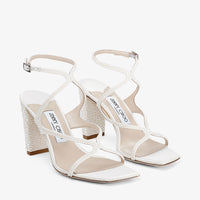 Sandales Azie 85 en satin à cristaux - Ivory & Ignite