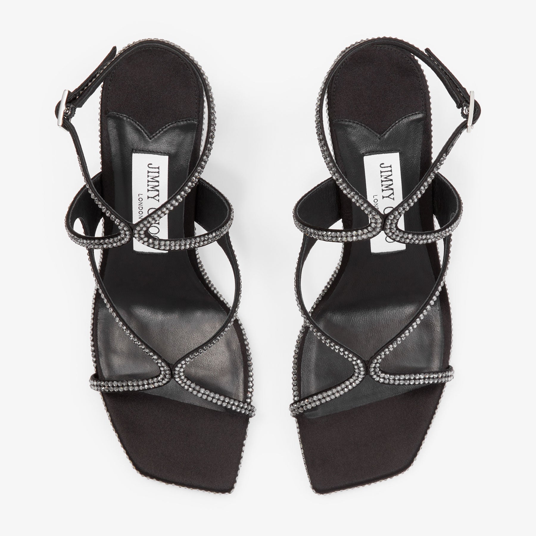 Sandales Azie 85 en cuir - Black & Smoke