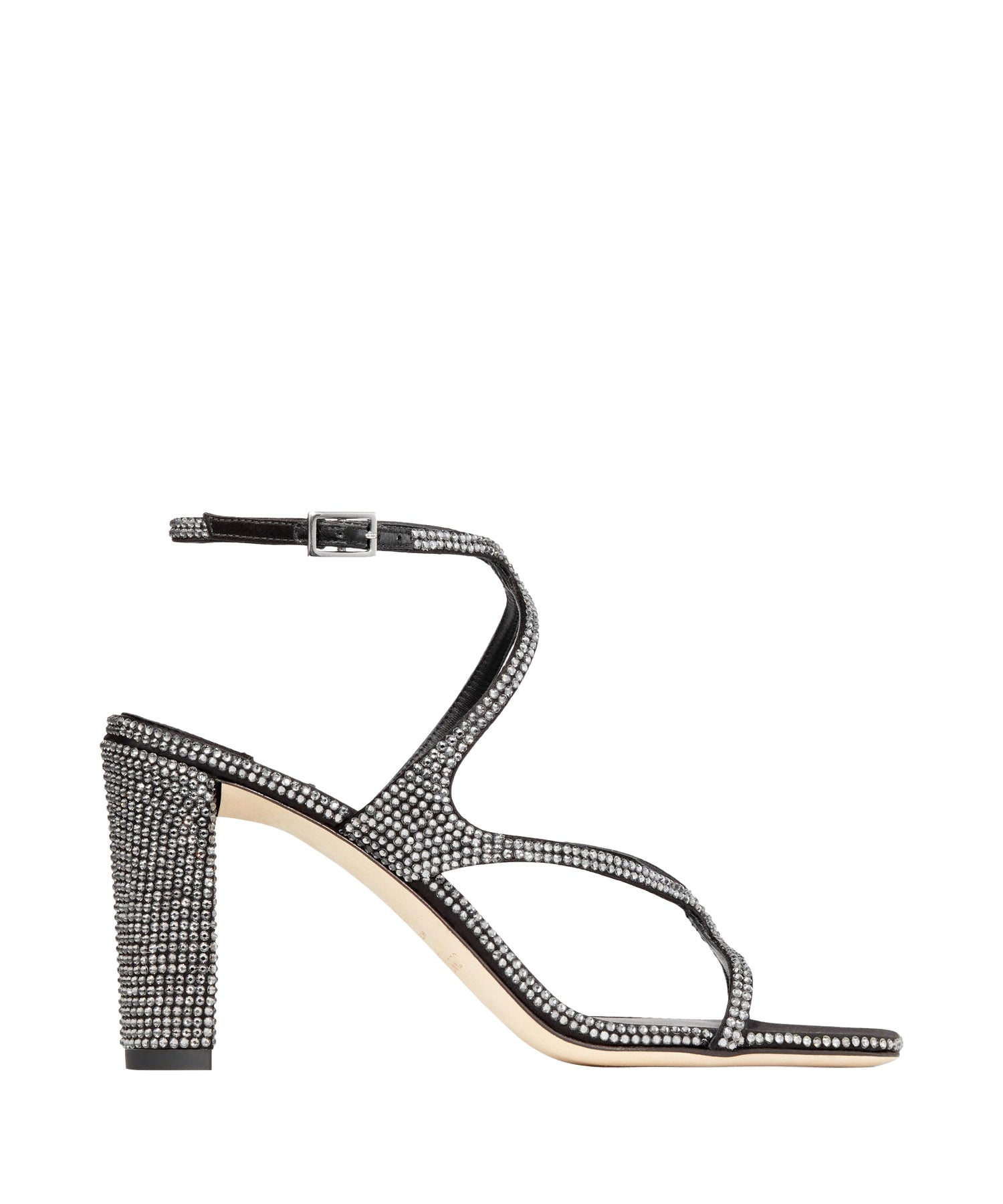 Sandales Azie 85 en cuir - Black & Smoke