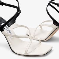 Azie 85 patchwork leather sandals - Latte & Black