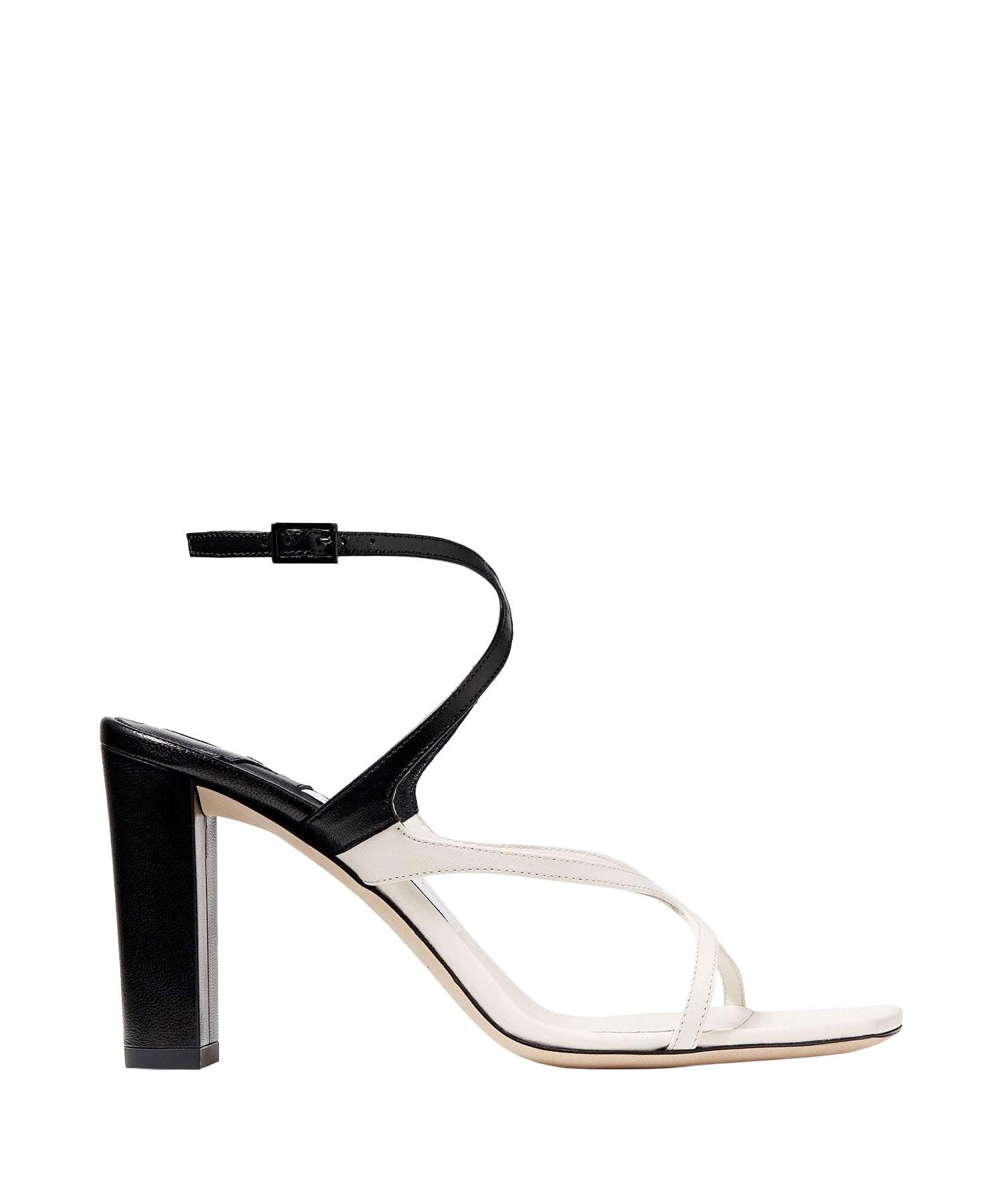 Azie 85 patchwork leather sandals - Latte & Black