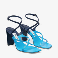 Sandales Azie patchwork 85 en cuir - Sky & Navy