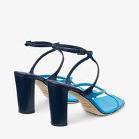 Sandales Azie patchwork 85 en cuir - Sky & Navy