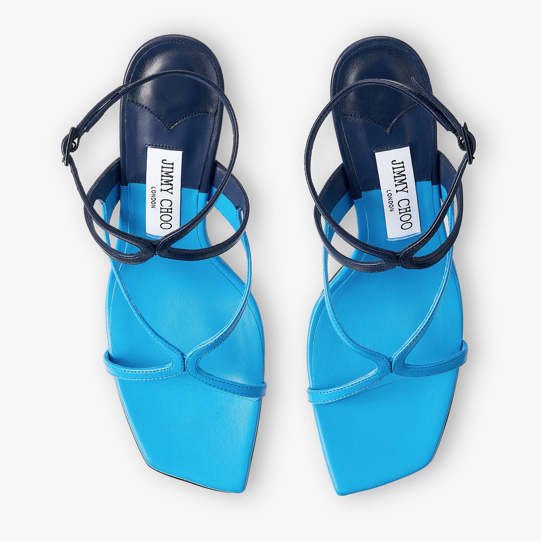 Sandales Azie patchwork 85 en cuir - Sky & Navy