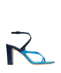 Sandales Azie patchwork 85 en cuir - Sky & Navy