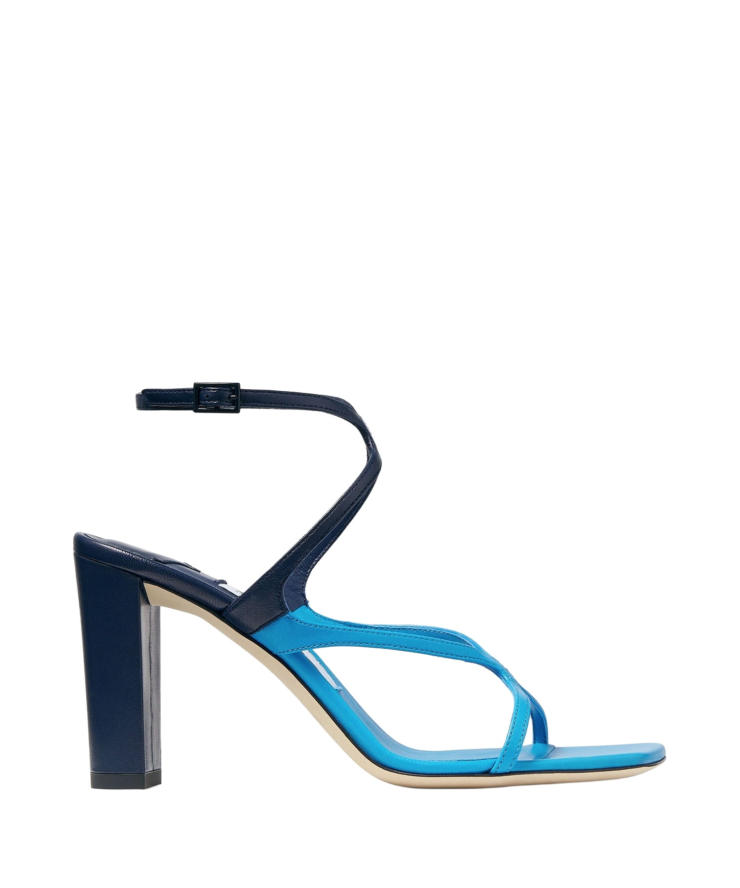 Sandales Azie patchwork 85 en cuir - Sky & Navy