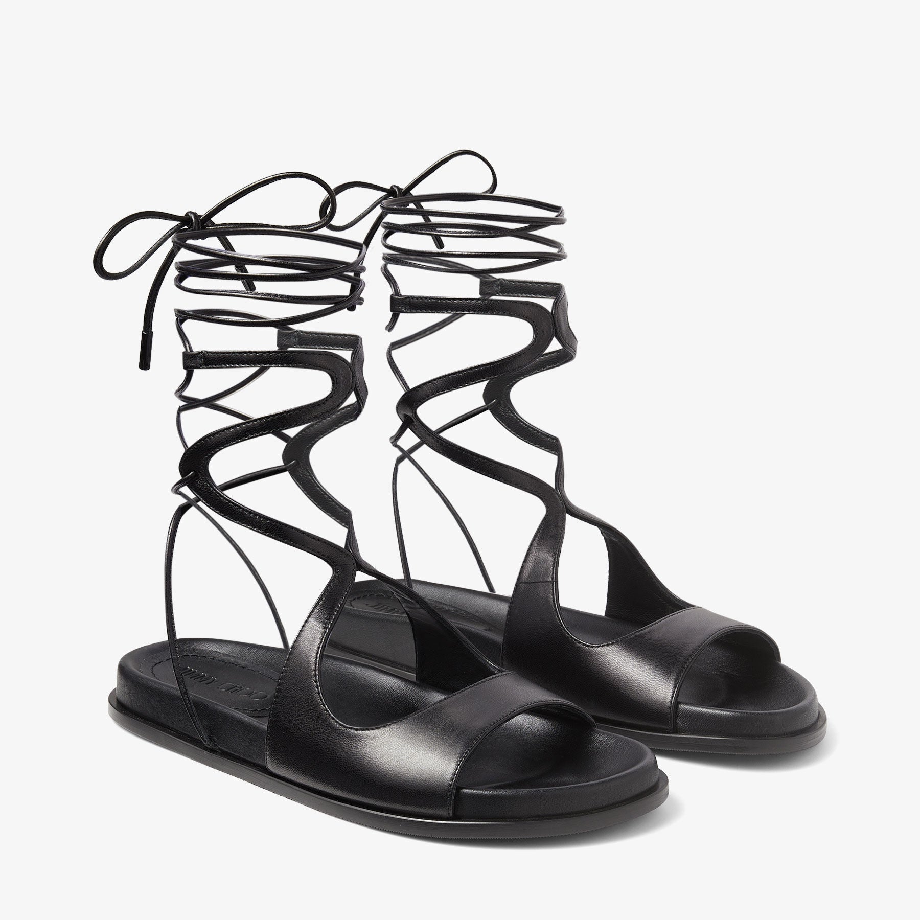 Sandales plates Azure en cuir - Black