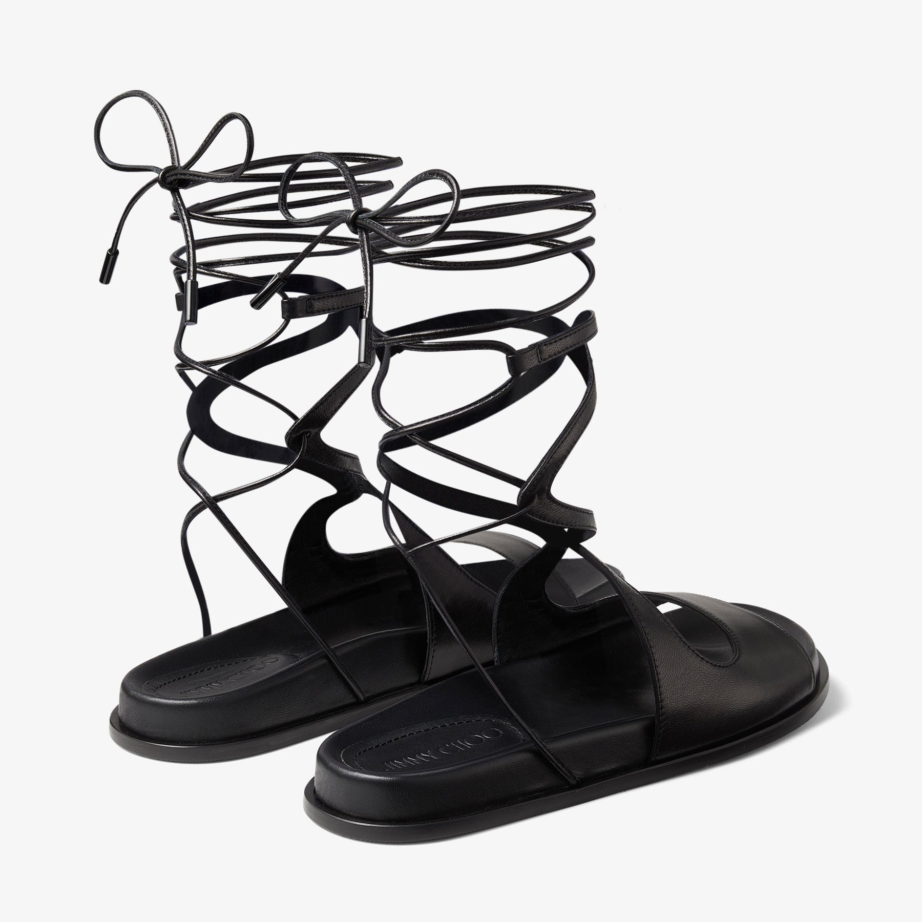 Sandales plates Azure en cuir - Black