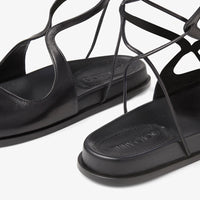 Sandales plates Azure en cuir - Black