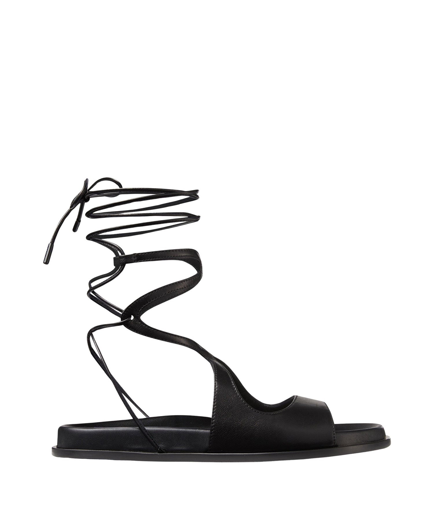 Sandales plates Azure en cuir - Black