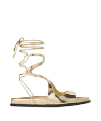Sandales plates Azure en cuir - Gold