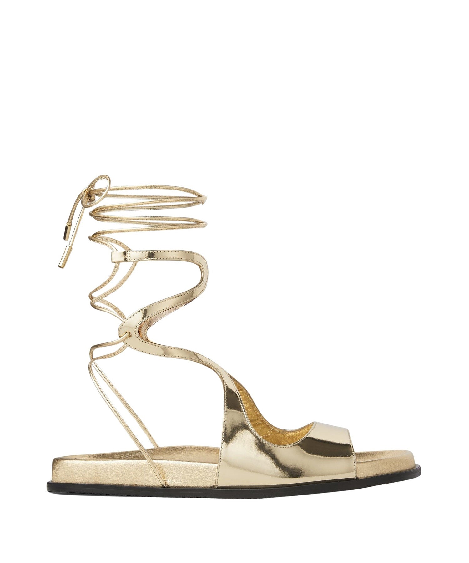 Sandales plates Azure en cuir - Gold