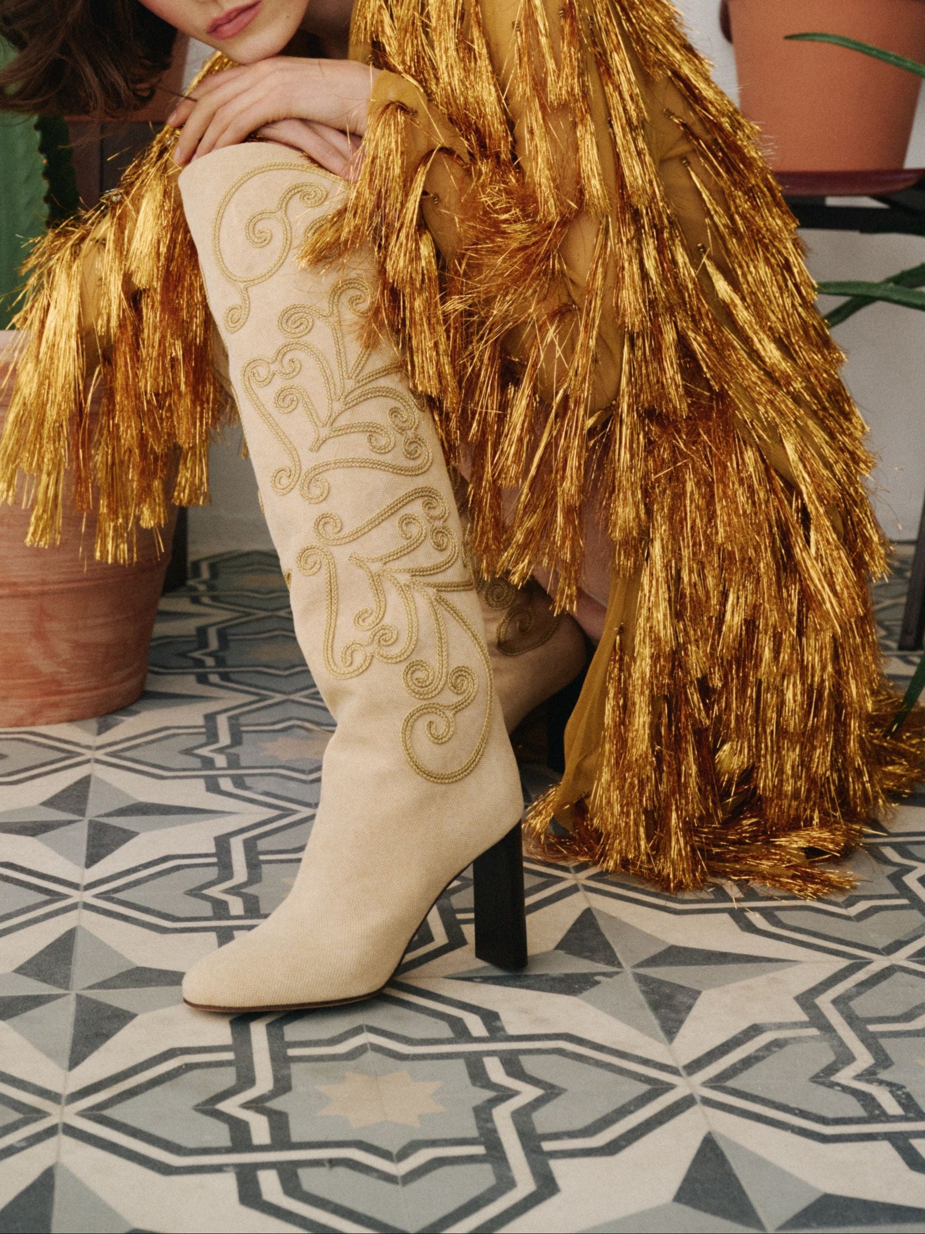 Bottes Adriana Wool 90 - beige