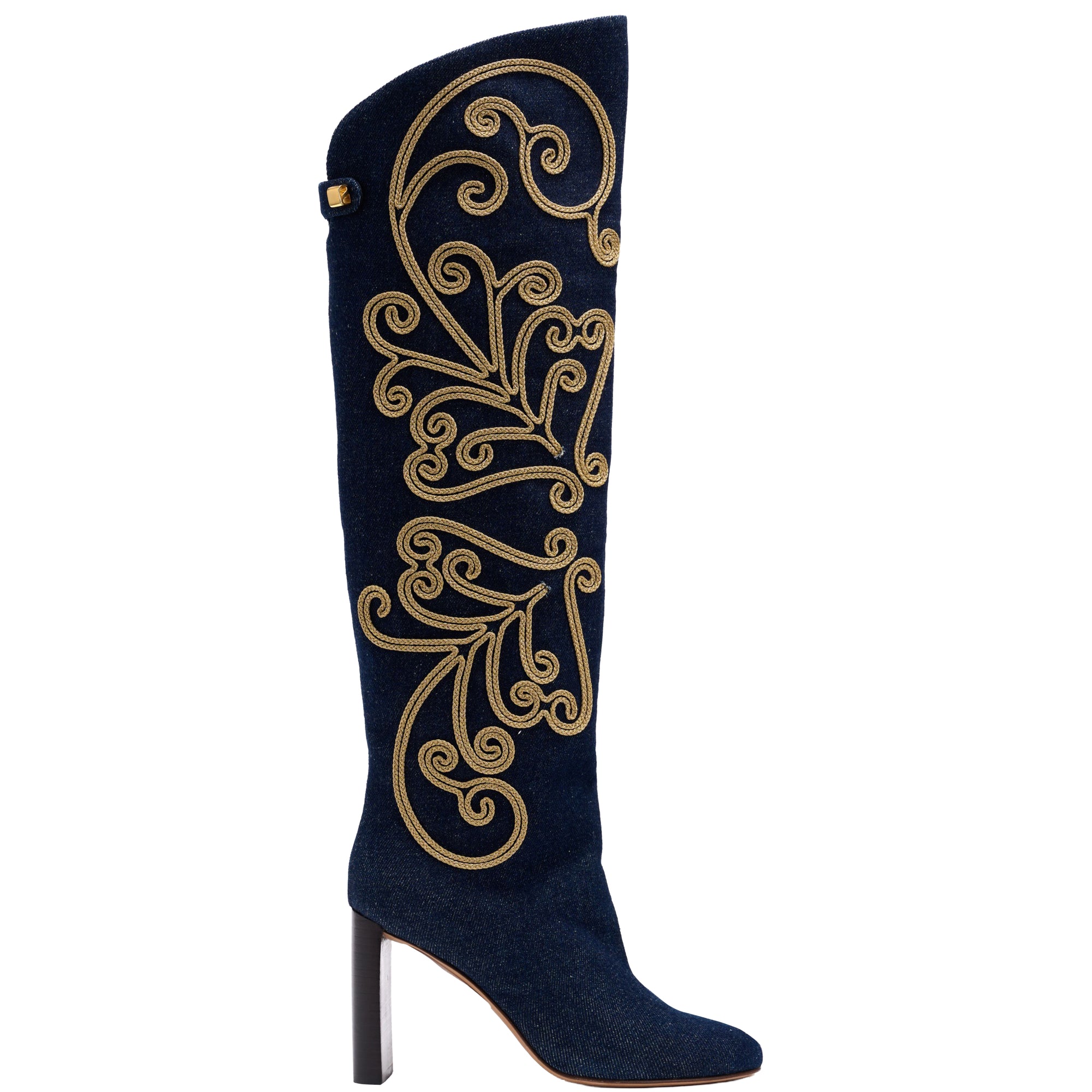 Bottes Adriana Wool 90 en denim - Indigo