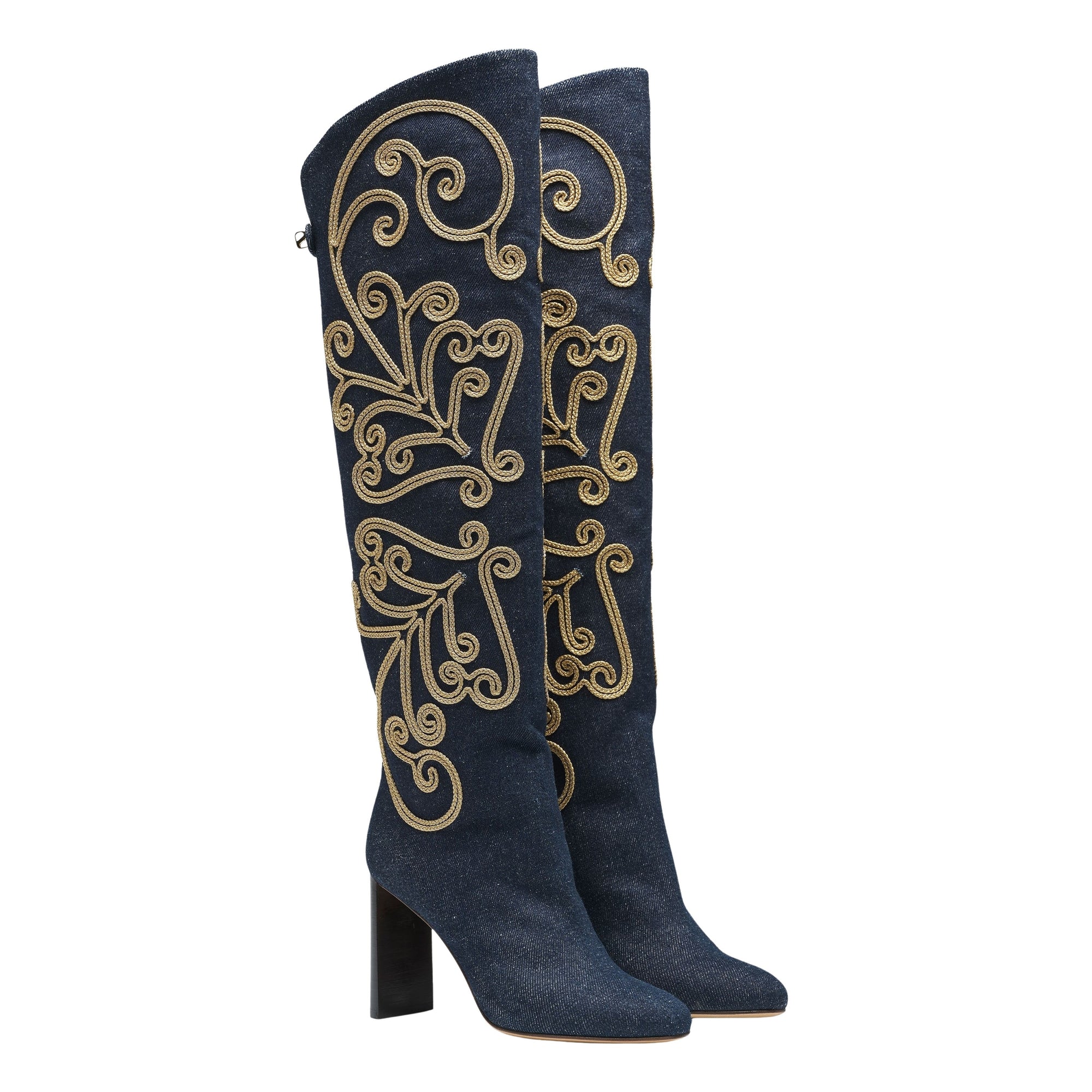 Bottes Adriana Wool 90 en denim - Indigo