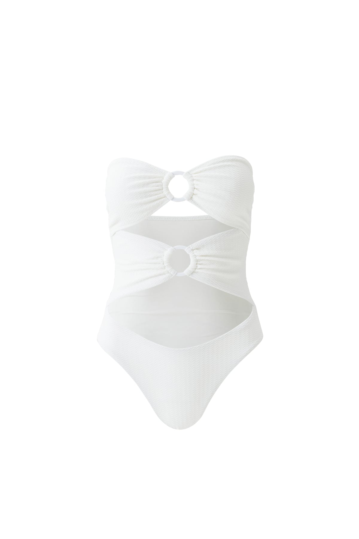Alicante bandeau one-piece swimsuit - Mazy White