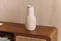 Vase Alzirar en céramique tâchetée - Beige