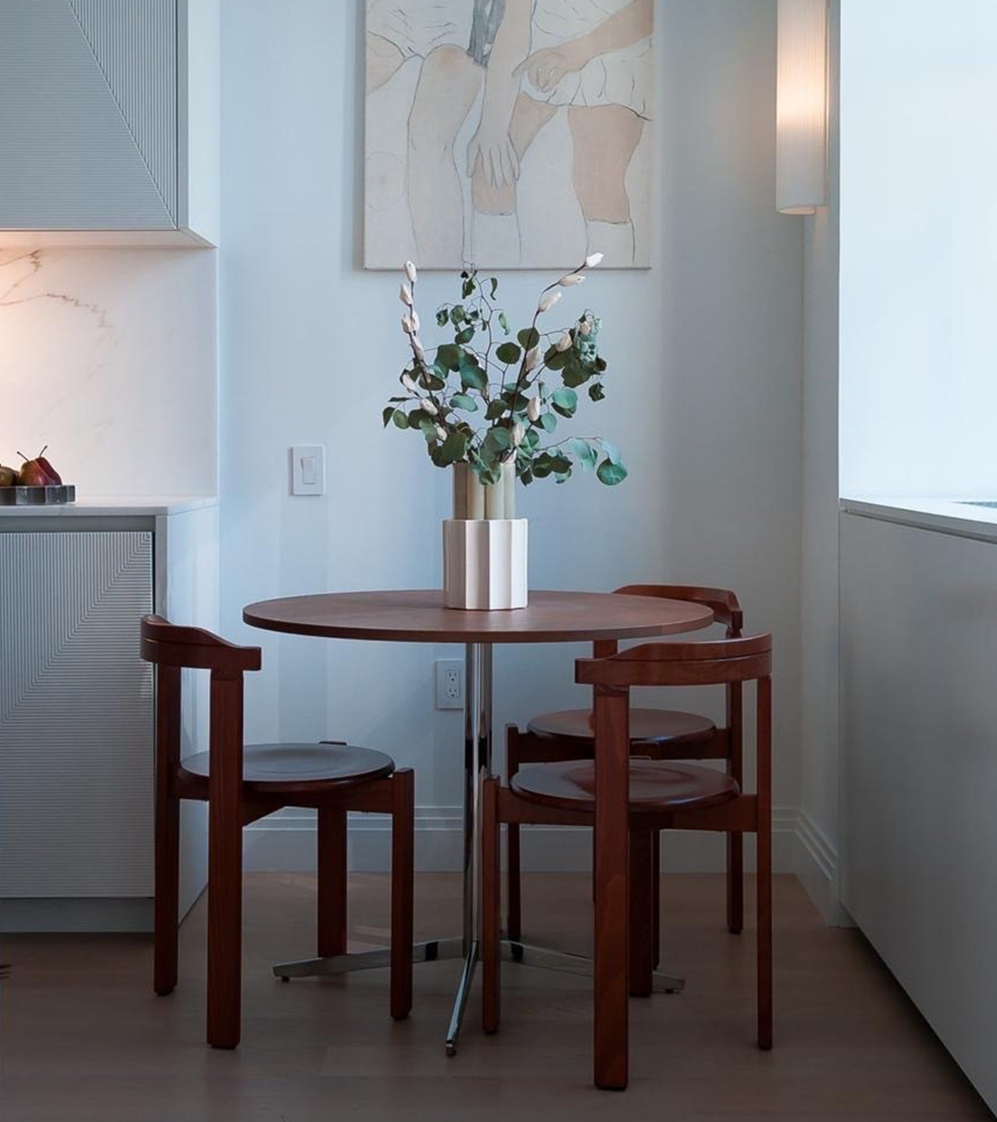 Table de cuisine Amadeo en bois et métal - Iroko