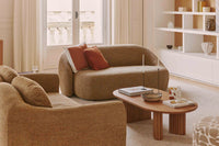 Canapé 2 places Neo - Tweed Jaune Miami