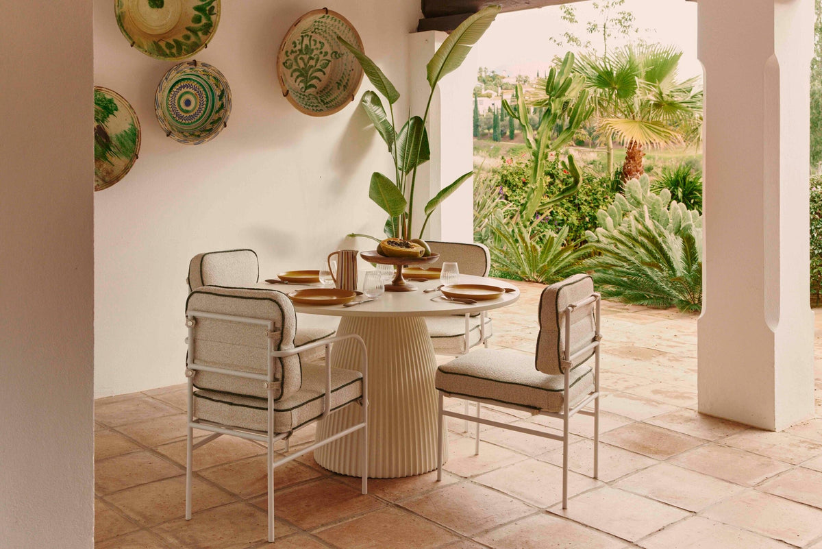Chaise de jardin Maddalena - Beige Bouclé