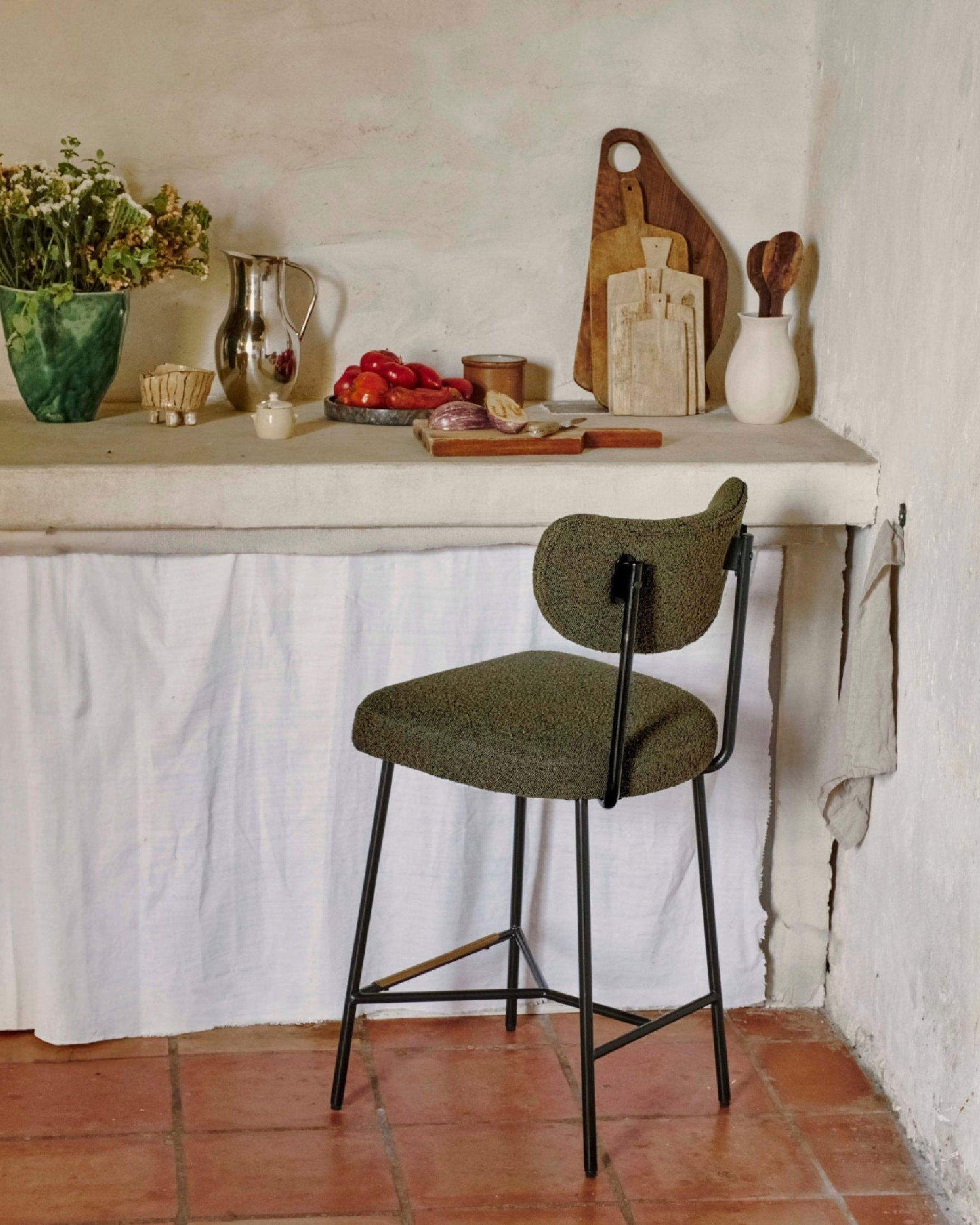 Tabouret de bar Jasper - Vert kaki
