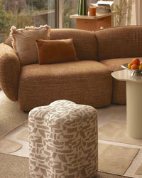 Ipsy geometric pouffe - Geometric beige