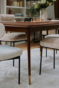 Table design Vinyle en bois - Bois noyer