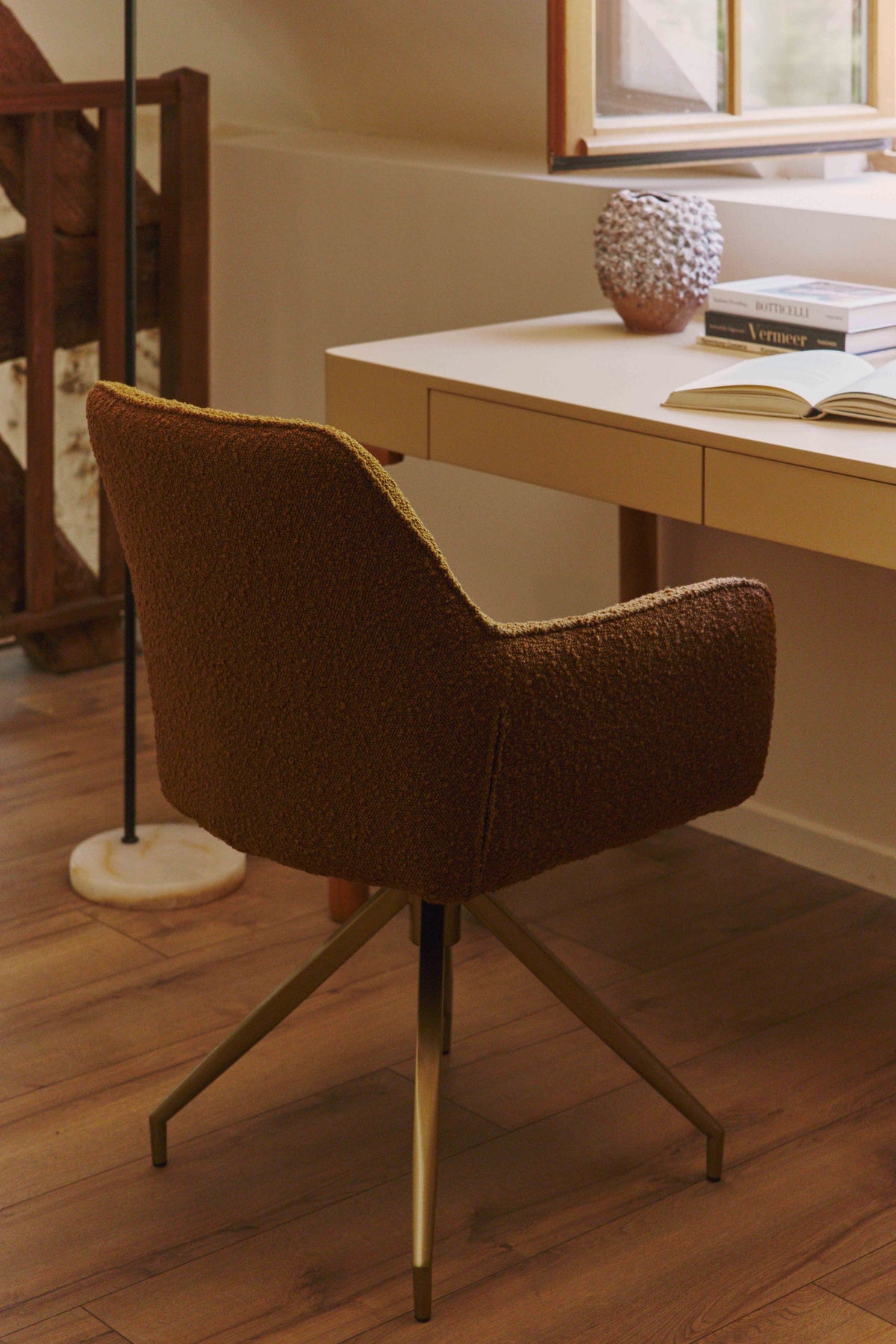 Chaise de bureau Kingscross - Marron Bouclette