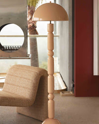 Montana Floor Lamp - Satin Beige