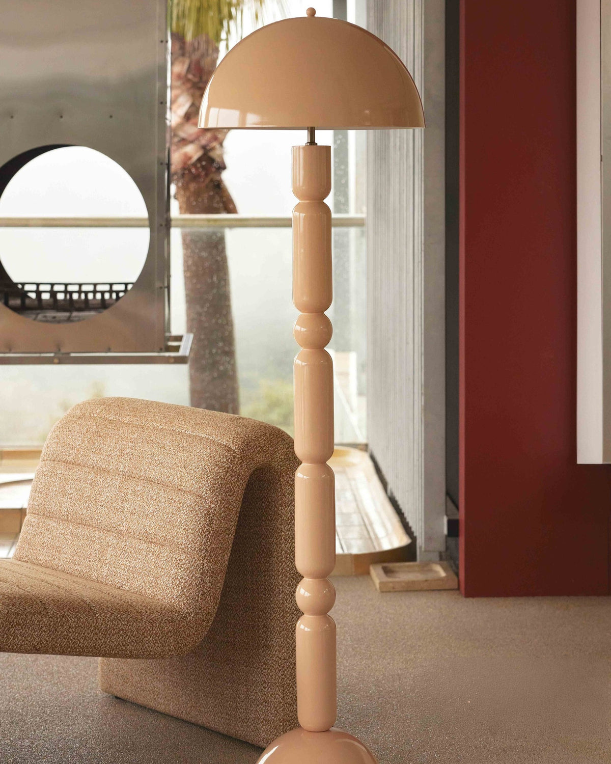 Montana Floor Lamp - Satin Beige