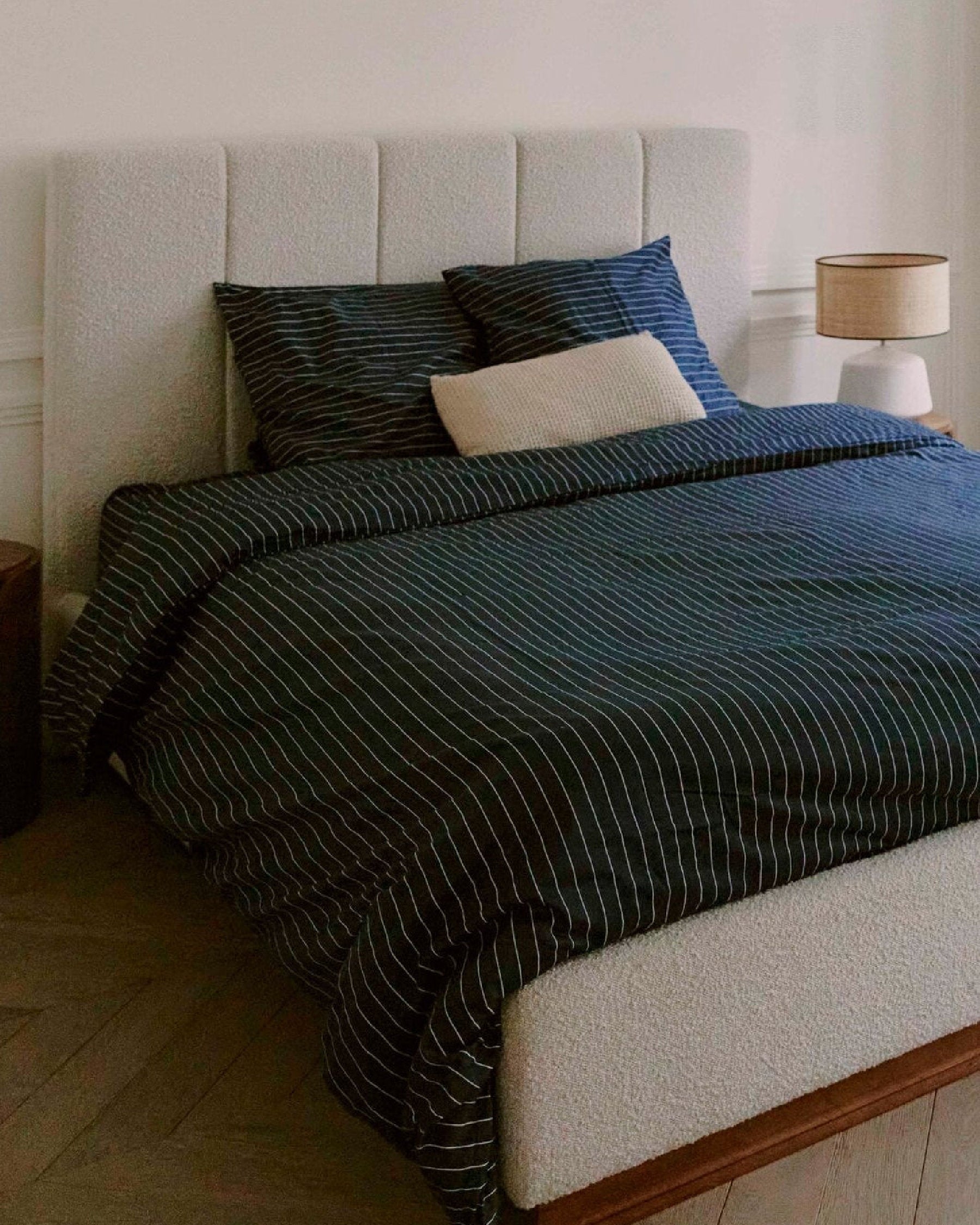 Lit Bolton 160x200 - Blanc avoine