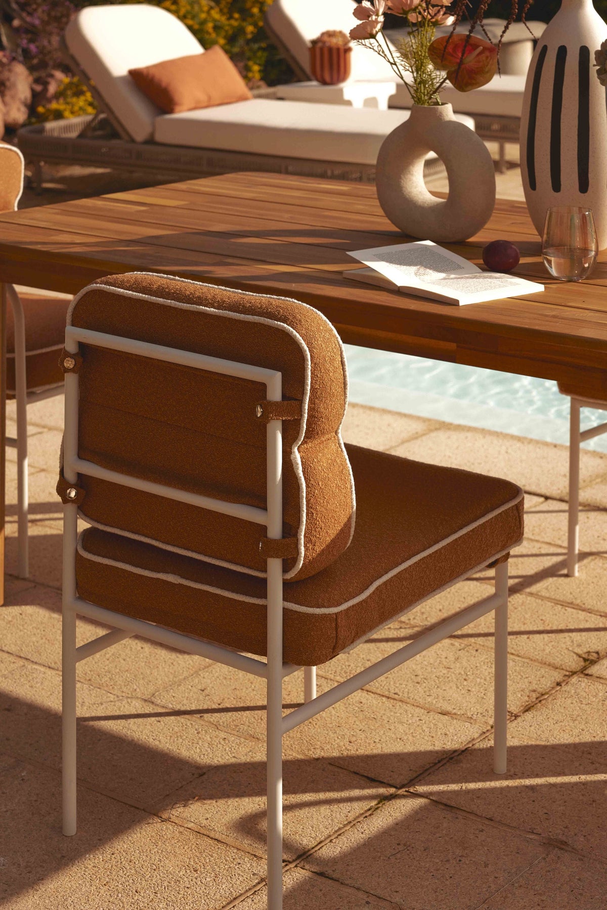 Chaise de jardin Maddalena - Marron Sienne