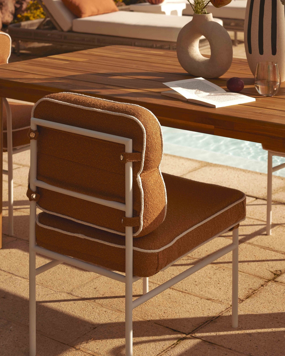 Chaise de jardin Maddalena - Marron Sienne