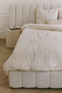 Lit Snowy 160x200 - Blanc avoine