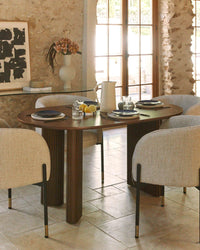 Table à manger Adriano en bois - Bois noyer