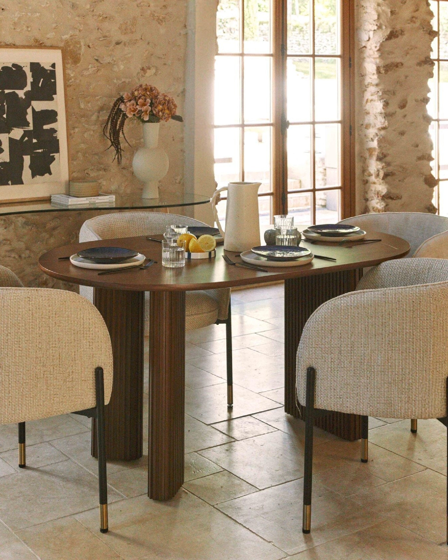 Table à manger Adriano en bois - Bois noyer