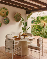 Chaise de jardin Maddalena - Beige Bouclé