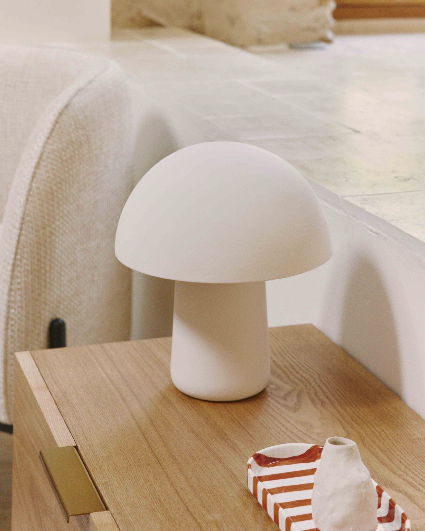Lampe de table Champi en céramique - Beige