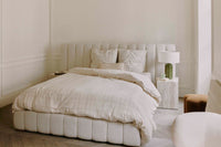 Lit Snowy 160x200 - Blanc avoine