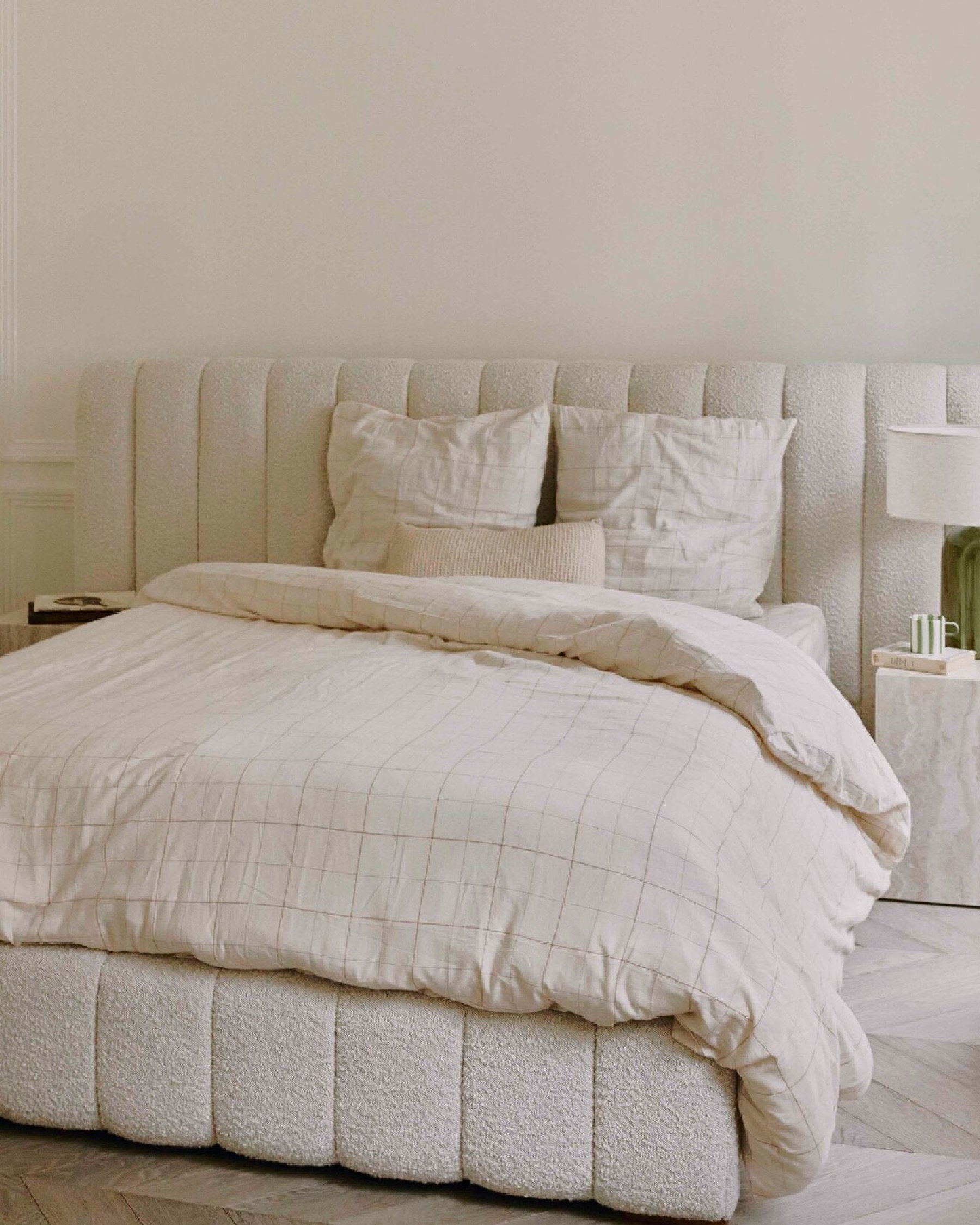 Snowy Bed 160x200 - Oatmeal White