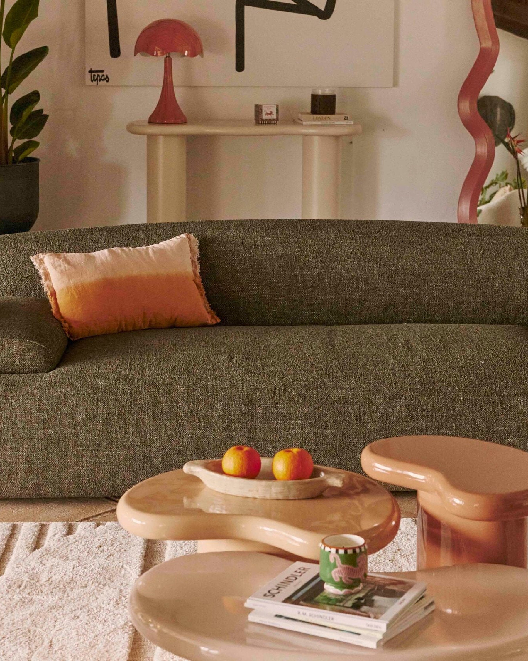 Table basse modulable Monterosso en fibre de verre - Beige