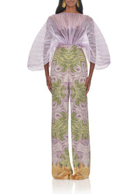 Sombra sculptural draped bodysuit - Lilac