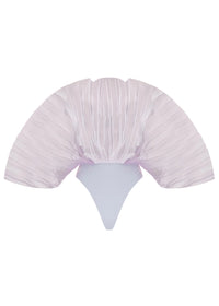 Sombra sculptural draped bodysuit - Lilac