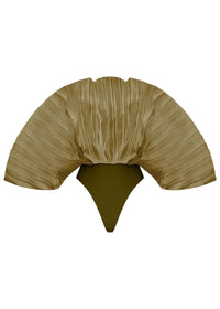 Sombra sculptural draped bodysuit - Jade