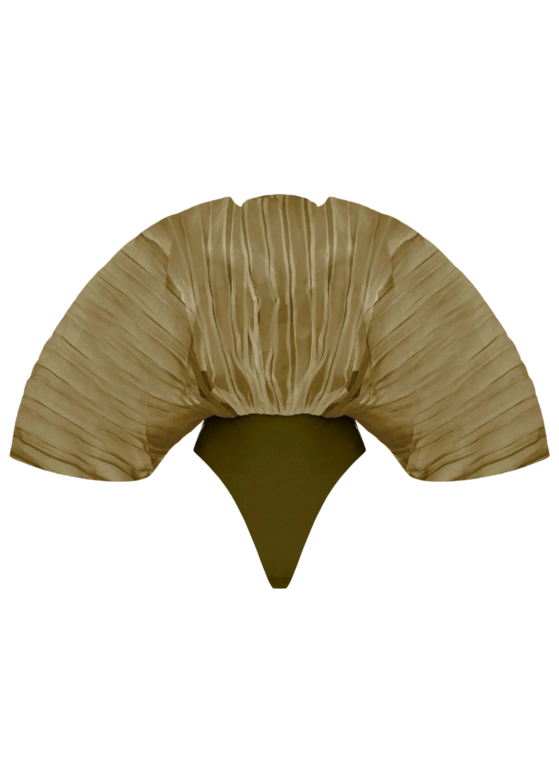 Sombra sculptural draped bodysuit - Jade