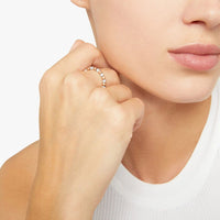 Bague Granelli en or rose 9K et argent - Or Rose & Argent
