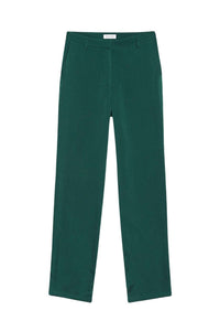 Classic silk mid-rise trousers - Emerald