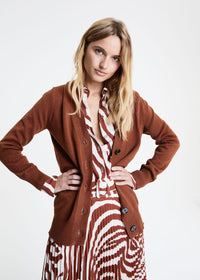Cardigan tye and dye - Havane